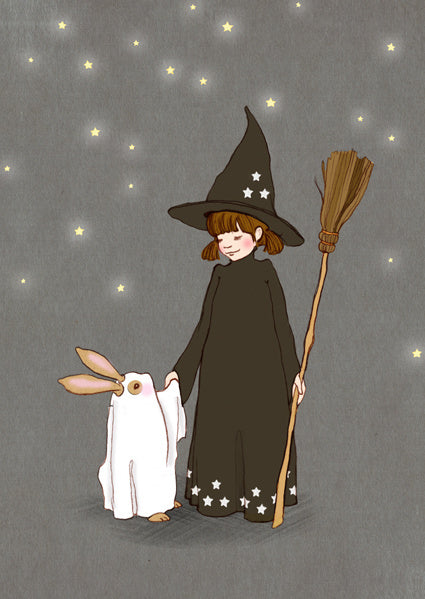 Ansichtkaart Belle & Boo Trick Treat Night