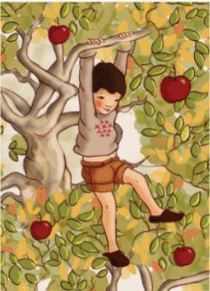 Belle & Boo ansichtkaart Apple Swing Boy