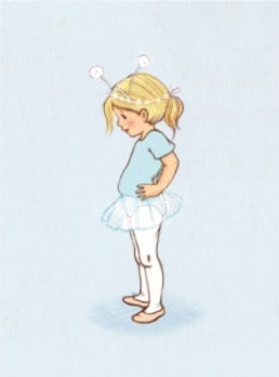 Belle & Boo postcard Ballet Dancer Pink