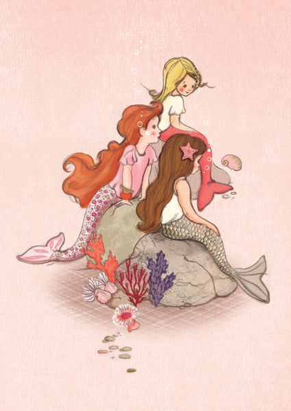 Belle & Boo Postcard Mermaid Rock