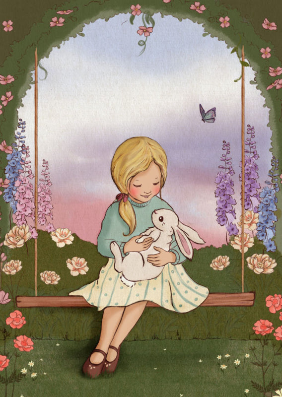 Belle & Boo ansichtkaart Garden Swing