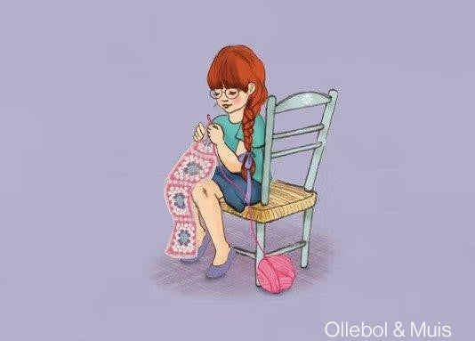 Belle & Boo postcard Crochet