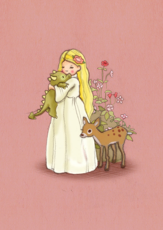 Belle & Boo postcard Dragon Friend