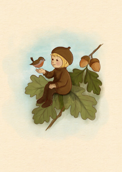 Belle & Boo Postcard Acorn&