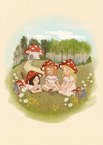 Belle & Boo ansichtkaart Mushroom Garden