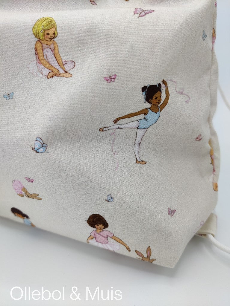 (Ballet)tasje van Belle & Boo ballet stof