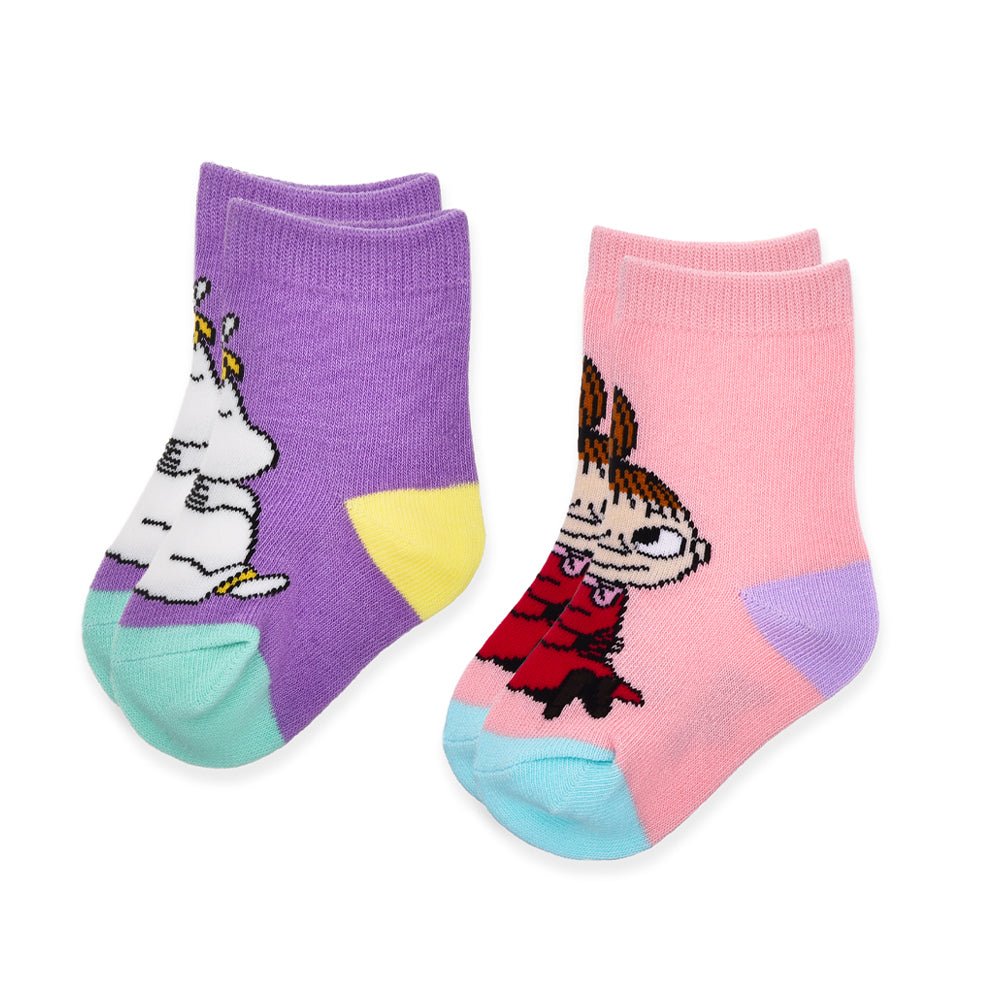 Little My en Snorkmaiden Baby Socks 2 paar paars / roze 19-21