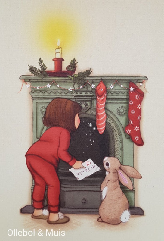 Belle & Boo ansichtkaart Waiting for Santa