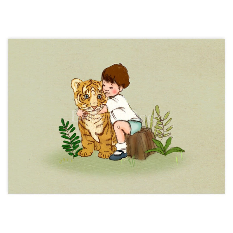 Belle & Boo Postcard Tiger Cub