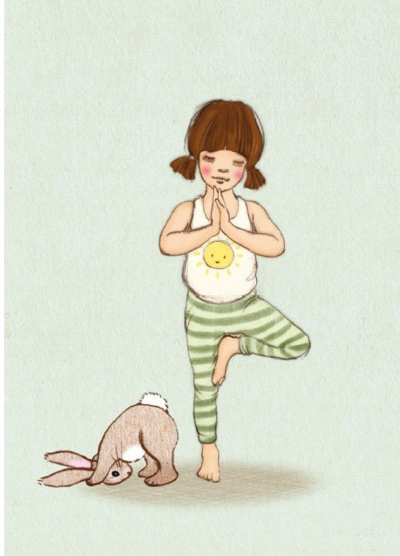 Belle & Boo postcard Tree Pose