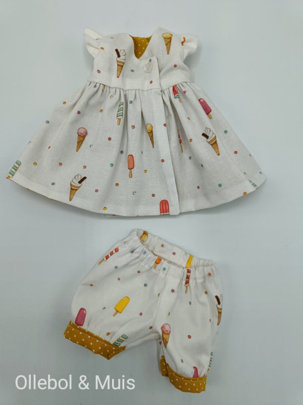 Doll dress and panties for 30 cm doll