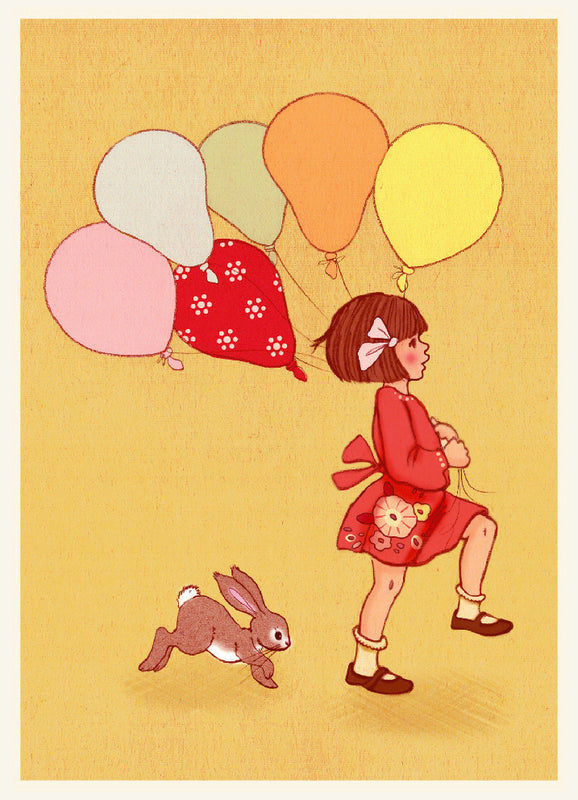 Belle & Boo postcard Balloons