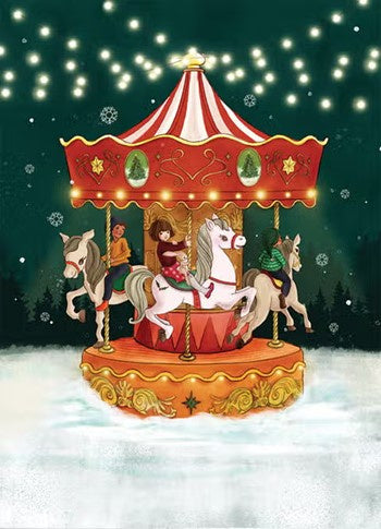 Ansichtkaart Belle &amp; Boo Christmas Carousel