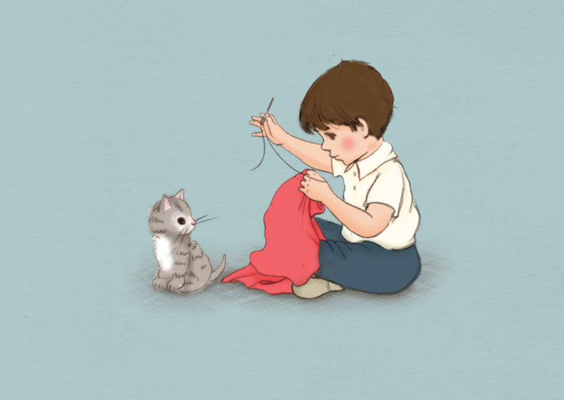 Belle &amp; Boo postcard Make Do And Mend