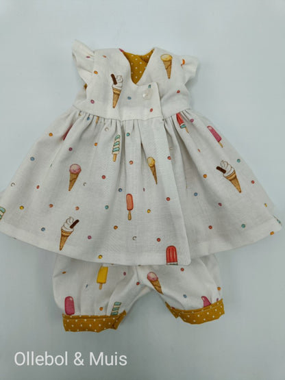 Doll dress and panties for 30 cm doll