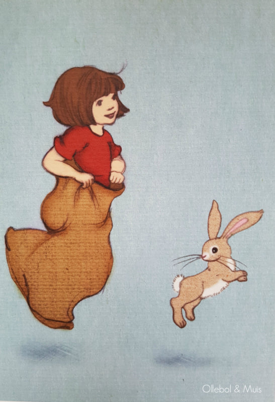 Belle &amp; Boo ansichtkaart Sack race