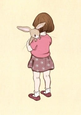 Belle &amp; Boo postcard Belle Hugs Boo