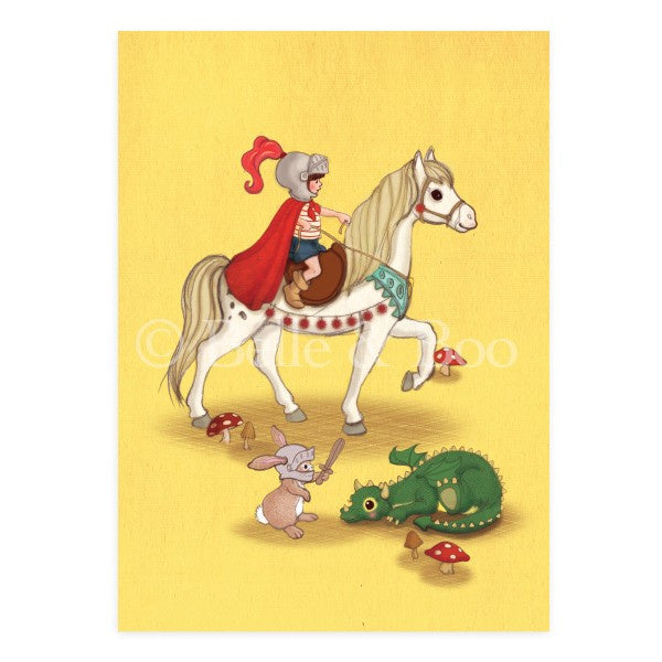 Belle &amp; Boo ansichtkaart Knights &amp; Dragon