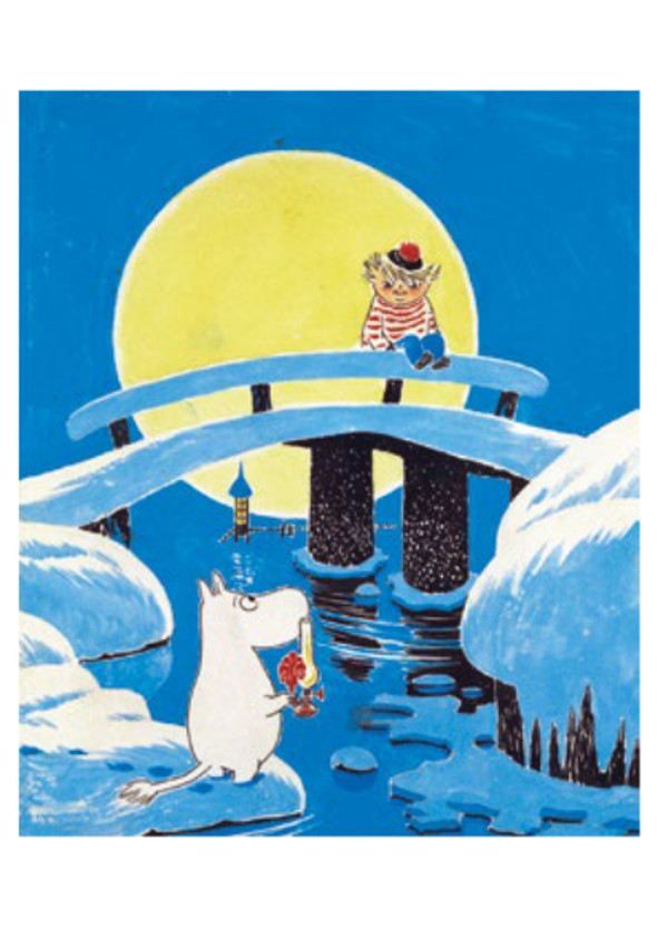Ansichtkaart Moomin en Too-Ticky
