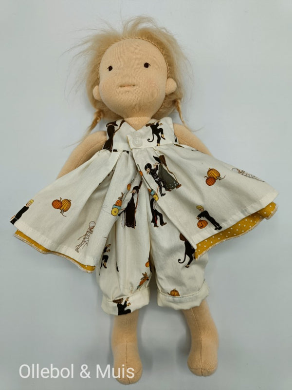 Halloween poppenjurk en broekje pop 33-38 cm