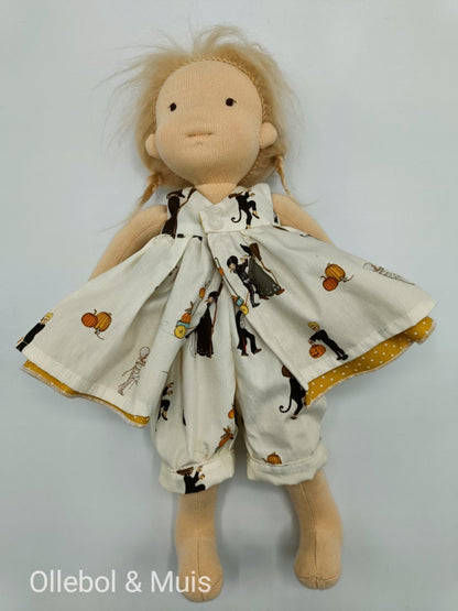 Halloween poppenjurk en broekje pop 33-38 cm