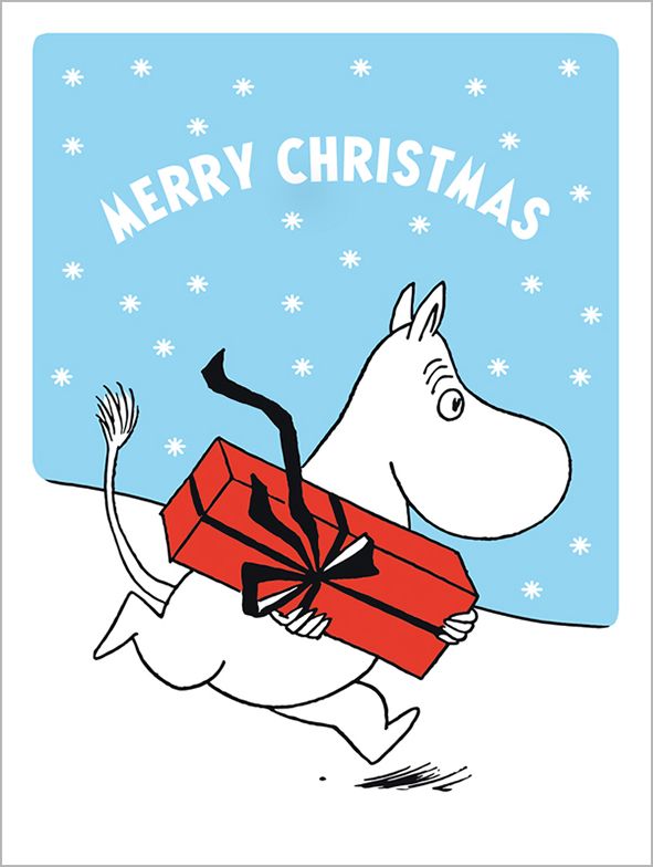 Kerstkaart Moomin cadeaupakket