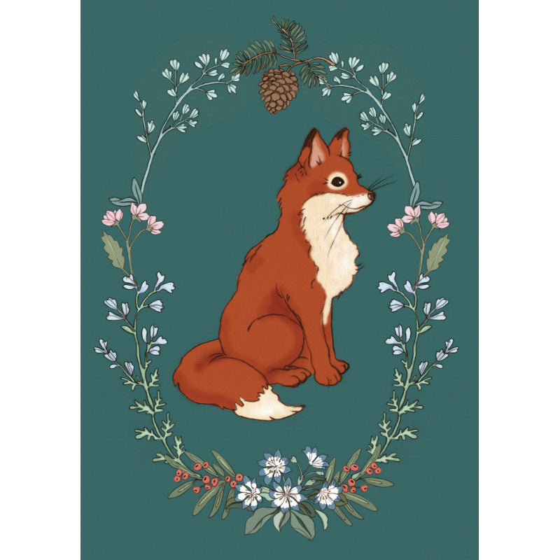Belle &amp; Boo postcard Midnight Fox