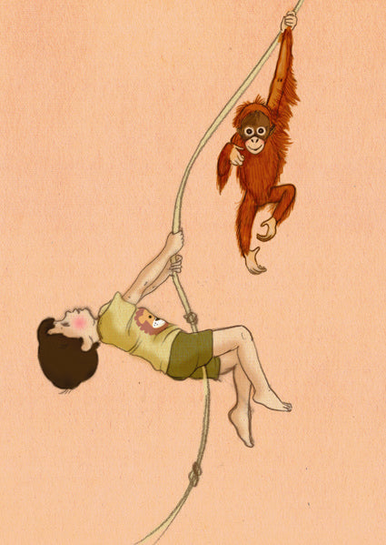 Belle &amp; Boo postcard Orangutan