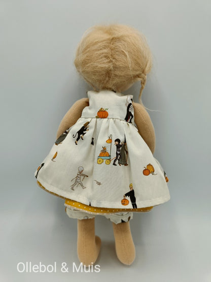 Halloween poppenjurk en broekje pop 33-38 cm