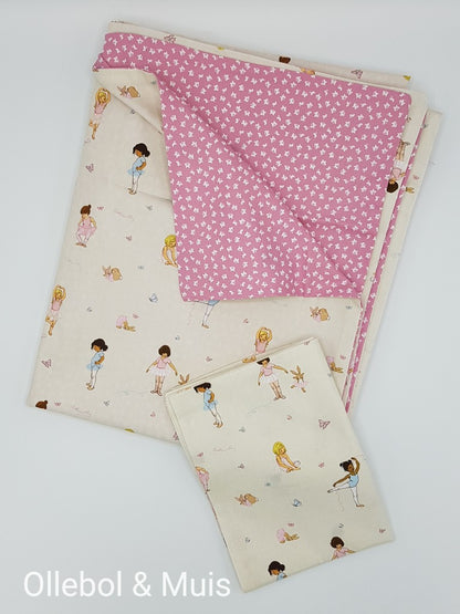 Dekbedovertrek babybedje / ledikant Belle &amp; Boo Ballet incl sloop