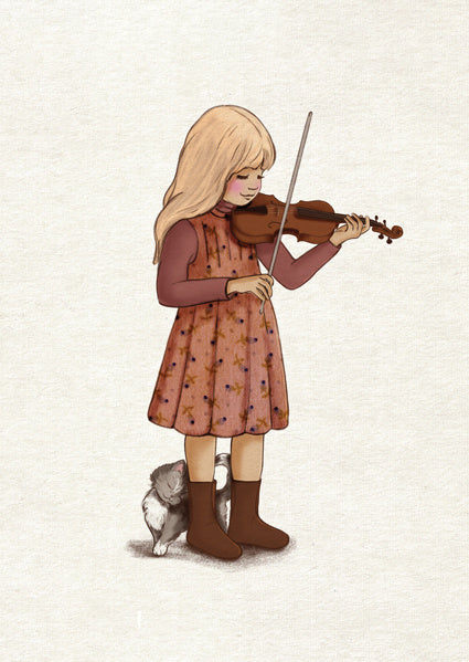Belle &amp; Boo ansichtkaart Violin