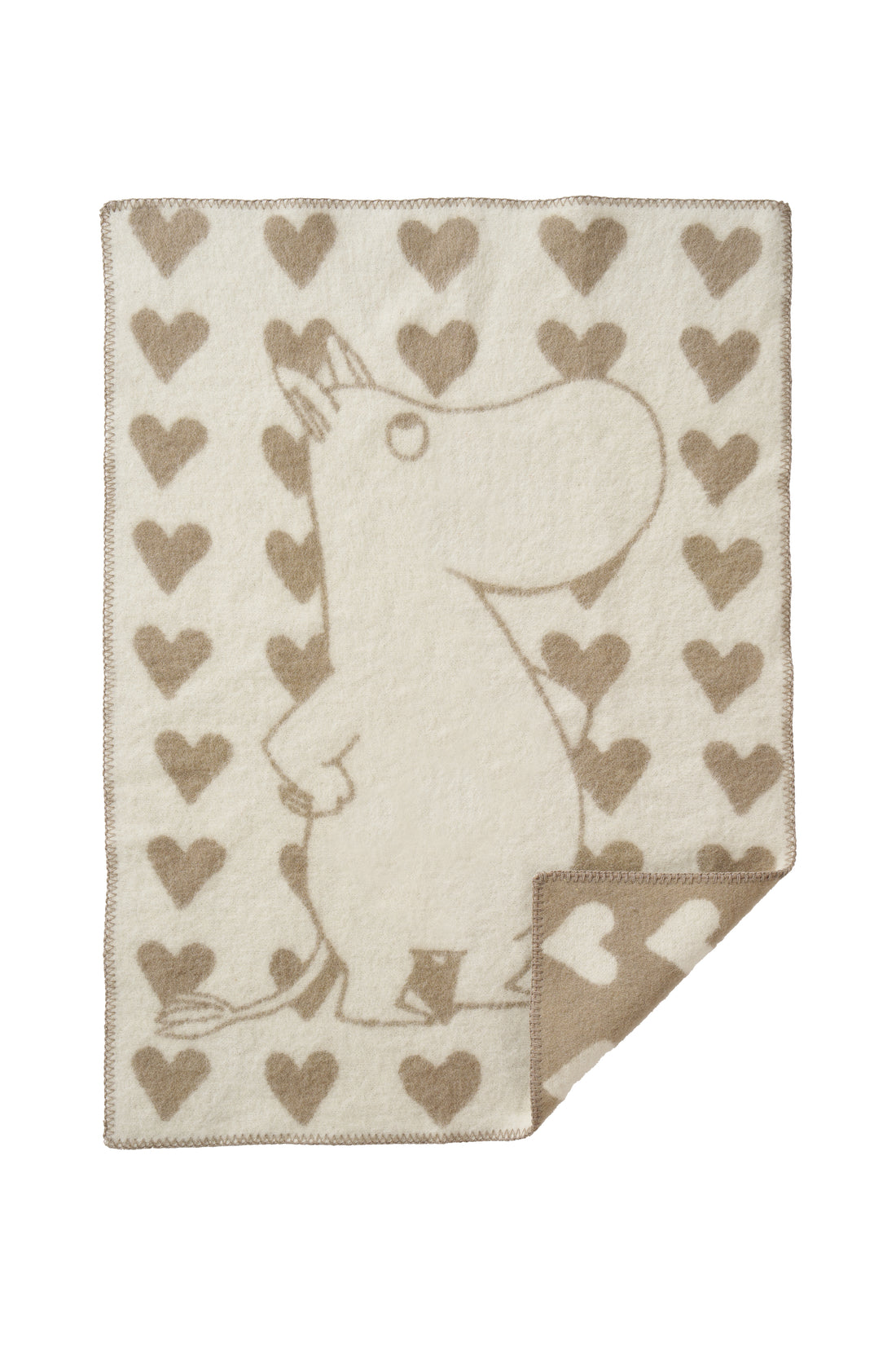 Moomin dekentje Moomin Heart taupe