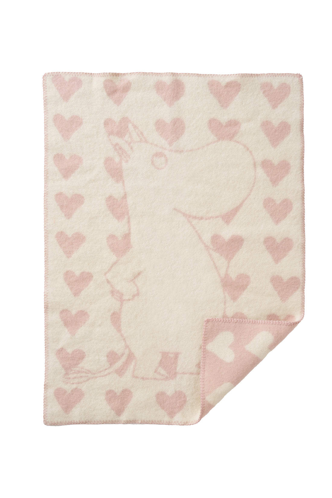 Pre-order nu ! Moomin dekentje Moomin Heart Pink