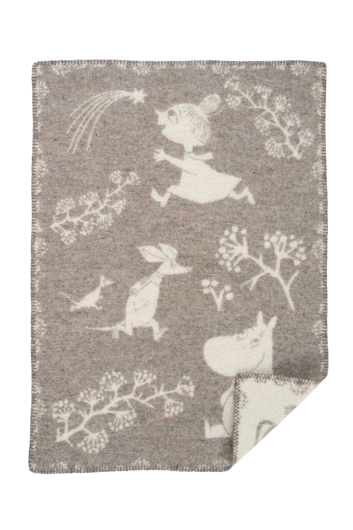 Moomin dekentje Moomin Winterland grey