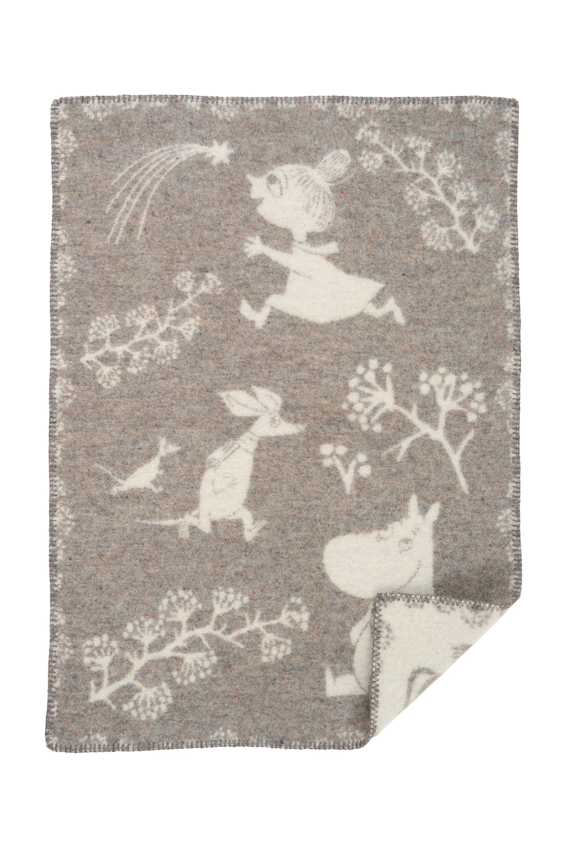 Moomin dekentje Moomin Winterland grey