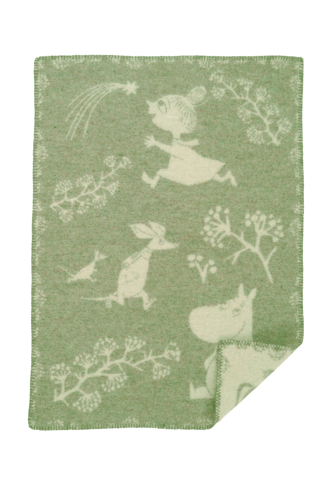 Moomin dekentje Moomin Winterland forest green