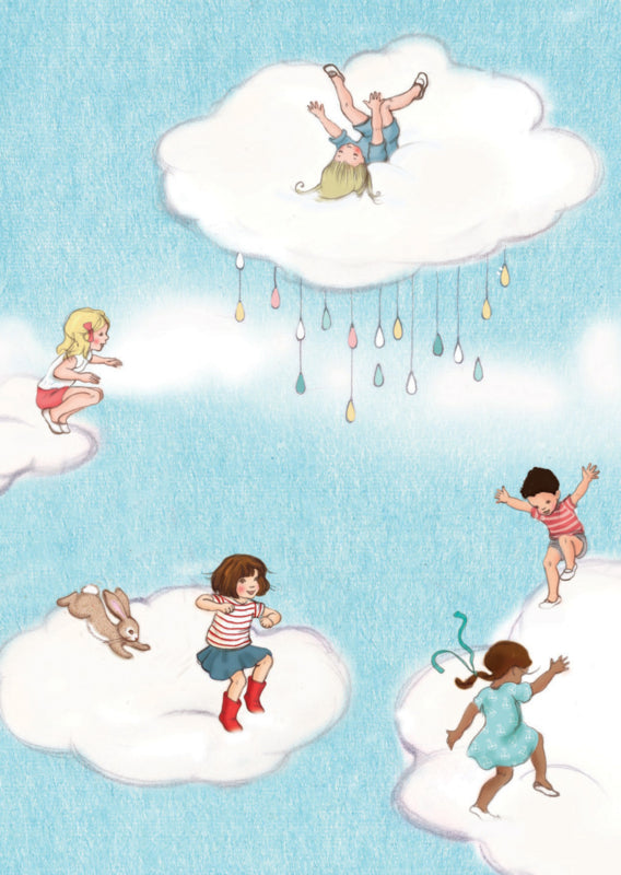 Belle &amp; Boo ansichtkaart Cloud jumping