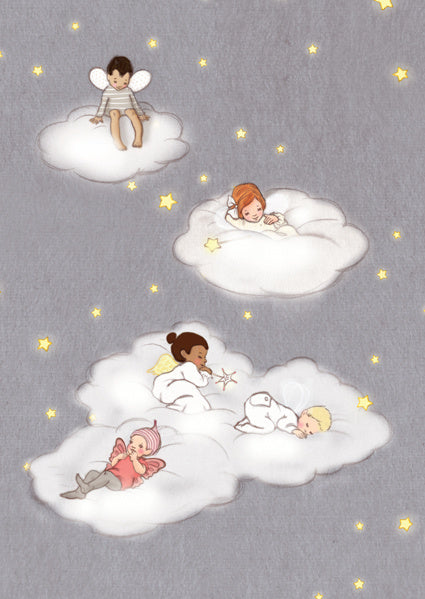 Belle &amp; Boo postcard Sleeping Fairies
