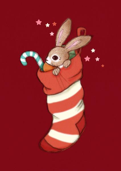 Belle &amp; Boo ansichtkaart Boo Stocking