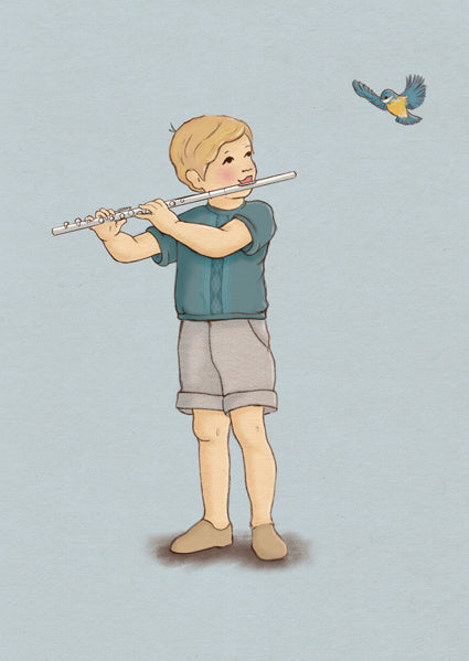 Belle &amp; Boo postcard Flute