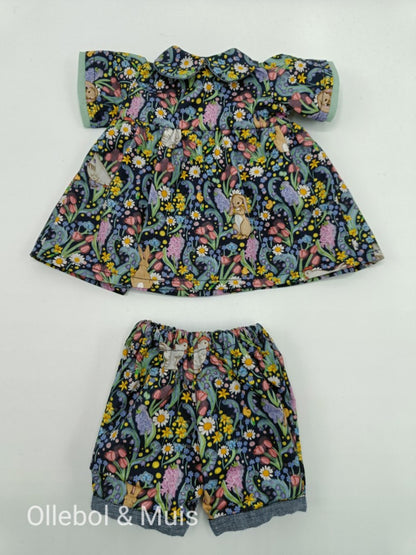 Doll dress and pants for doll 33-38 cm