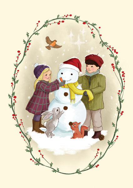 Ansichtkaart Belle &amp; Boo Woodland Snowman