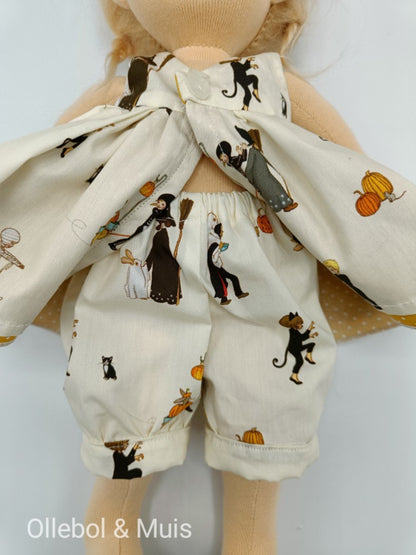 Halloween poppenjurk en broekje pop 33-38 cm