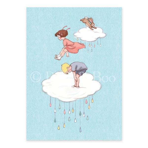 Belle &amp; Boo ansichtkaart Cloud Jumping