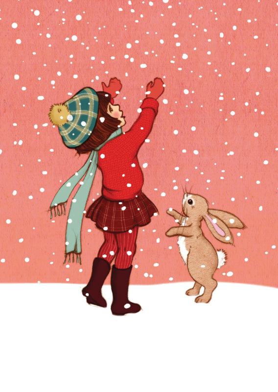 Belle &amp; Boo Postkarte Catching Snow