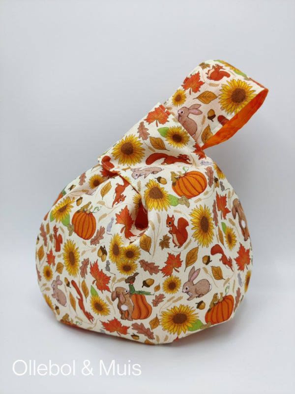Knot Bag Halloween Ditsy print Belle &amp; Boo