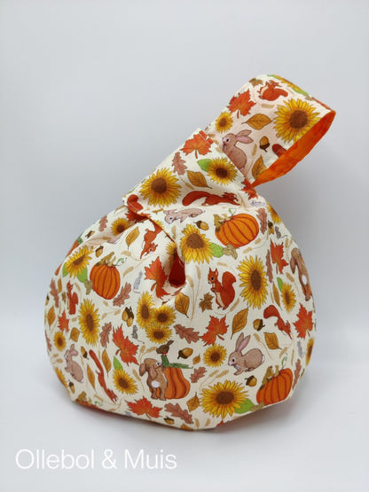 Knot Bag Halloween Ditsy print Belle &amp; Boo