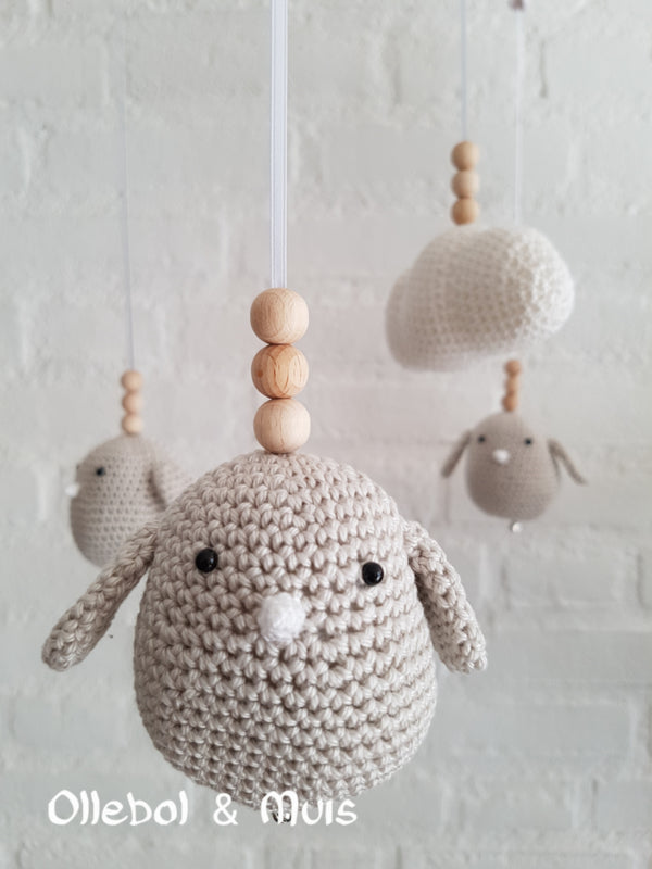 Muziek mobiel vogeltjes met wolkje
