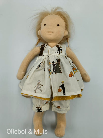 Halloween poppenjurk en broekje pop 33-38 cm