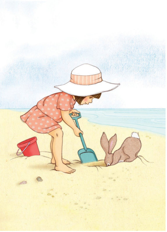 Belle &amp; Boo ansichtkaart  Seaside and Sandcastles